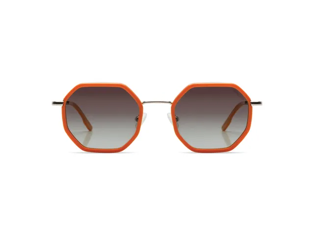komono-baker-princeton-silver-sonnenbrille-achteckiges-edelstahlgestell-polarisi image 1