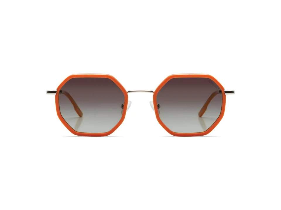 komono-baker-princeton-silver-sonnenbrille-achteckiges-edelstahlgestell-polarisi image 1