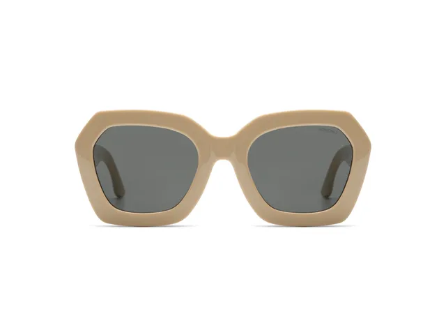 komono-gwen-almond-sonnenbrille-sechseckiger-rahmen-aus-bio-nylon-large-fit-wei image 1