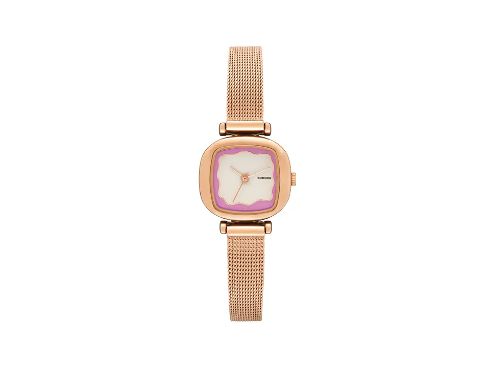 komono-moneypenny-armbanduhr-wave-royale-rose-gold-plum image 1