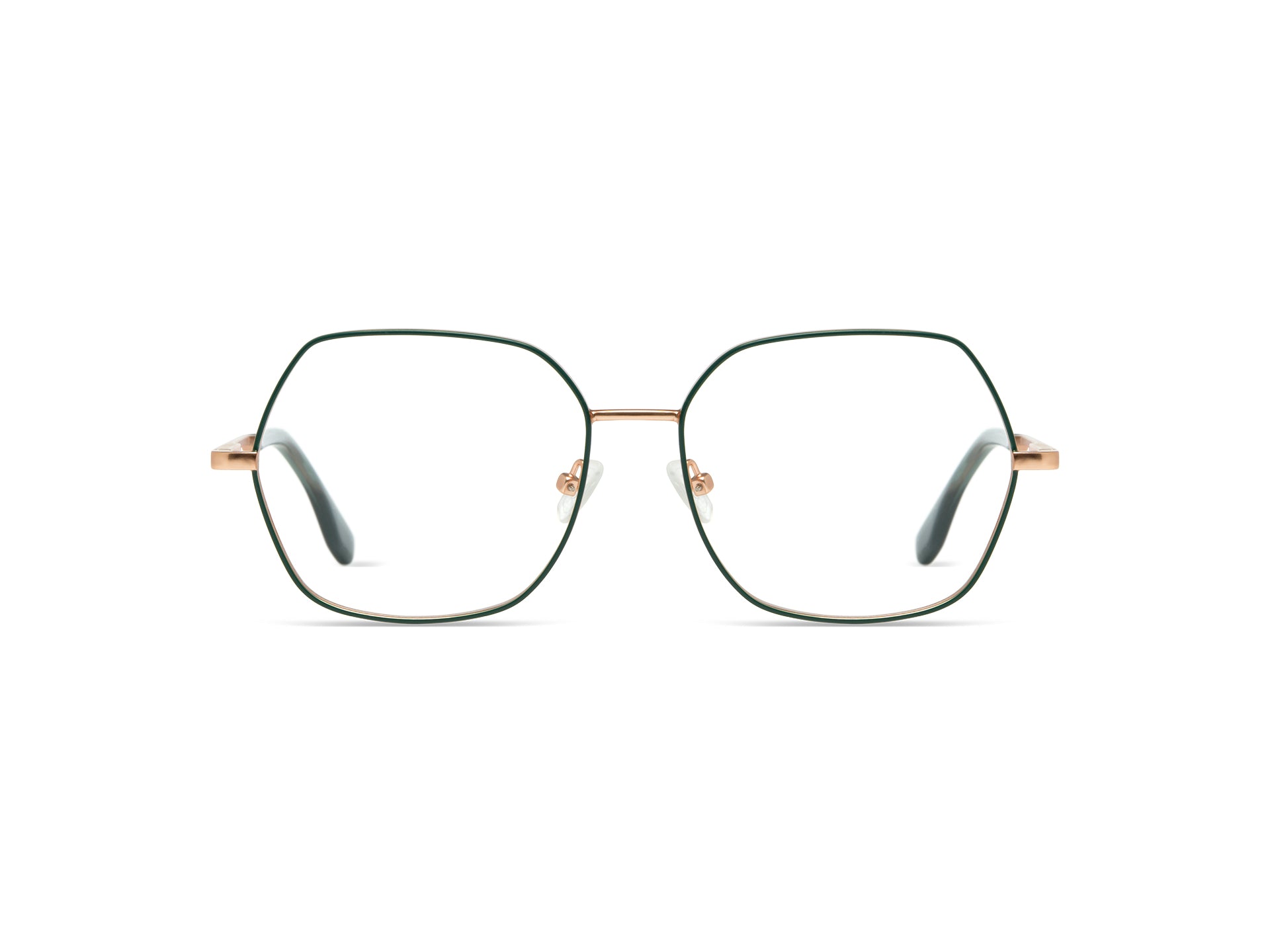 komono-ella-rose-gold-matte-teal-brillenfassung image 1
