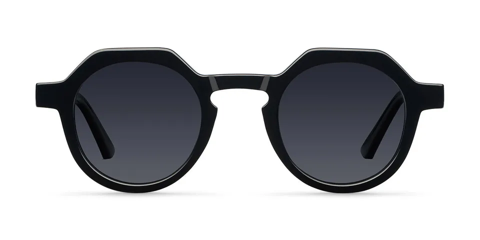 meller-hasan-all-black-sonnenbrille-hexagonal-rund-schwarz image 1