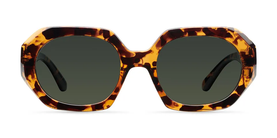 meller-makena-tigris-olive-sonnenbrille-oversized-rund-in-schildpatt-gr-n image 1