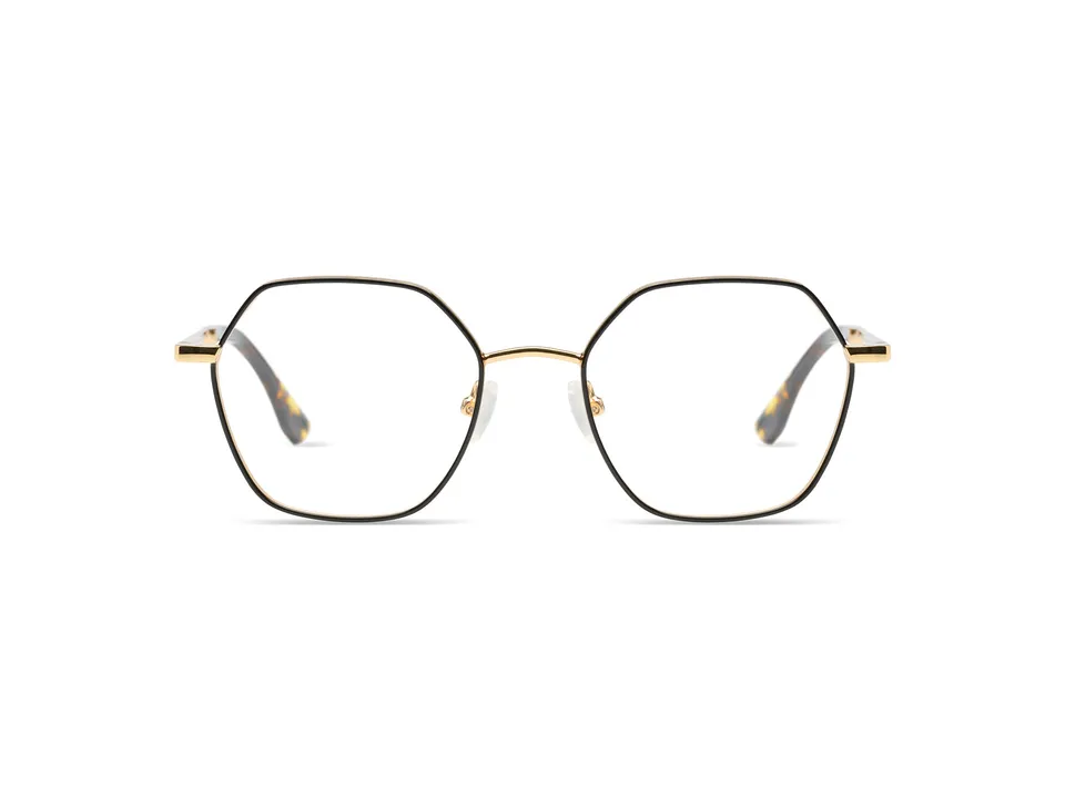 komono-nora-slims-gold-black-lesebrille-fassung image 1