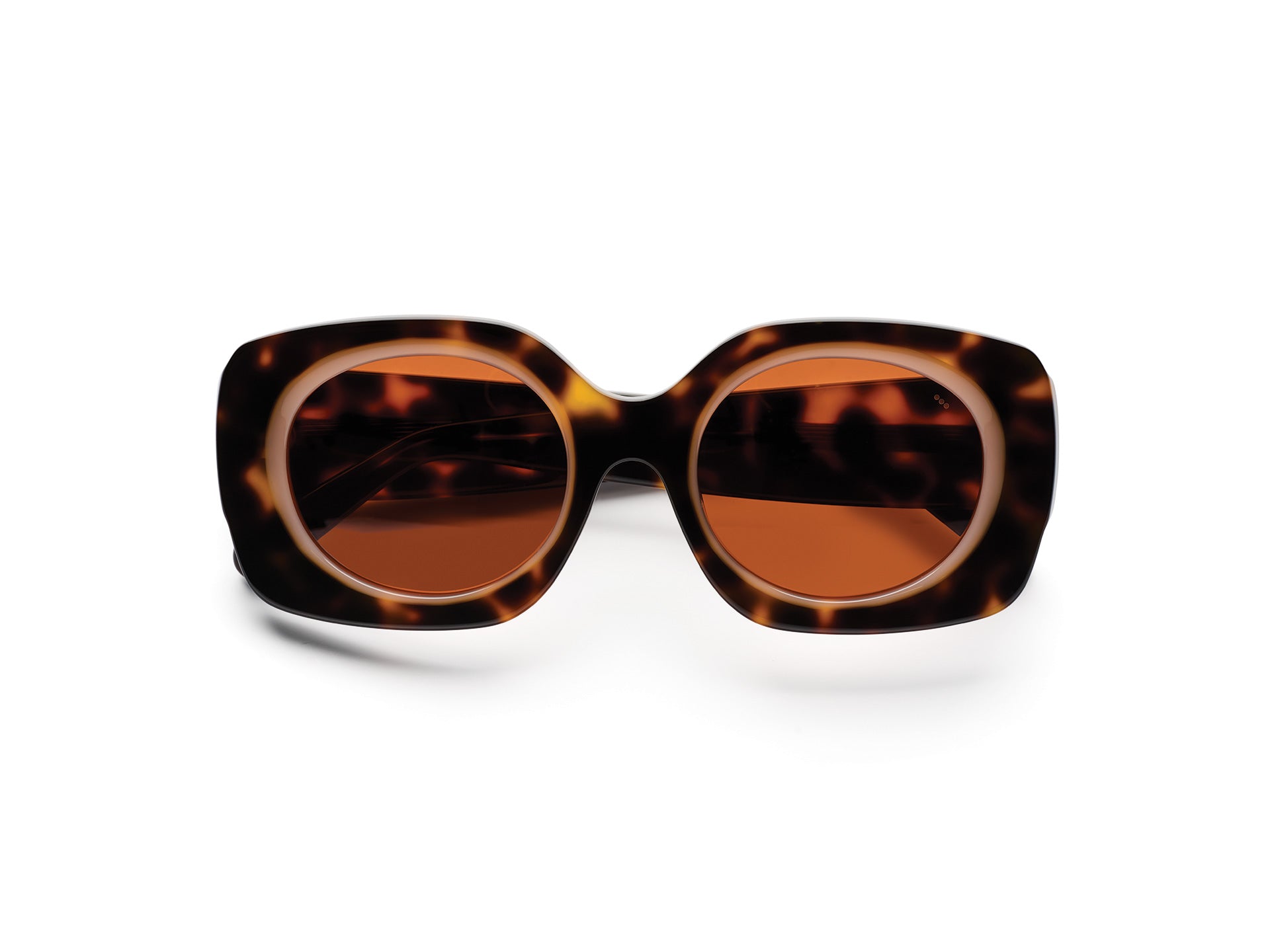 komono-mariah-havana-rose-sonnenbrille-runde-gl-ser-mit-eckigem-acetat-rahmen image 1