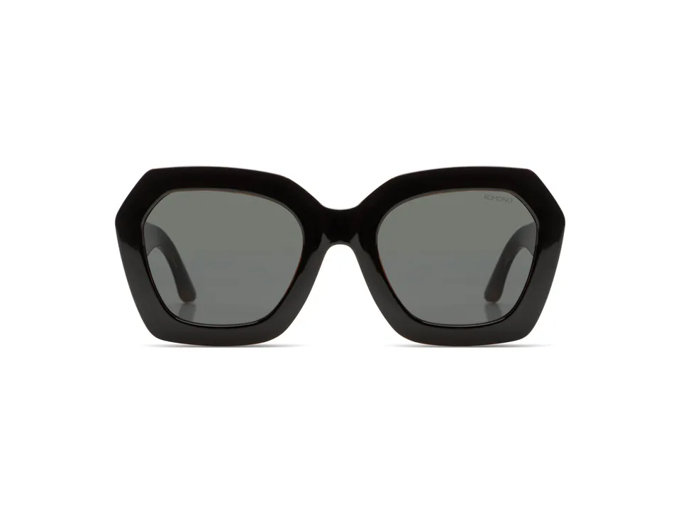 komono-gwen-black-tortoise-sonnenbrille-hexagonal-oversize-large image 1