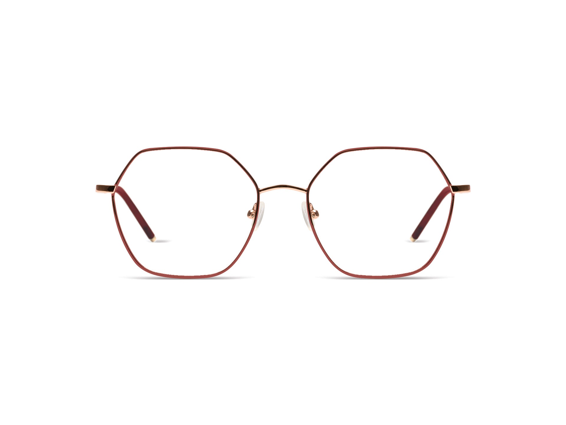 komono-nora-rose-gold-matte-maroon-fassungsbrille image 1