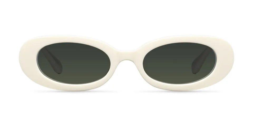 meller-lua-ice-olive-ovale-sonnenbrille-mit-flachem-rahmen image 1