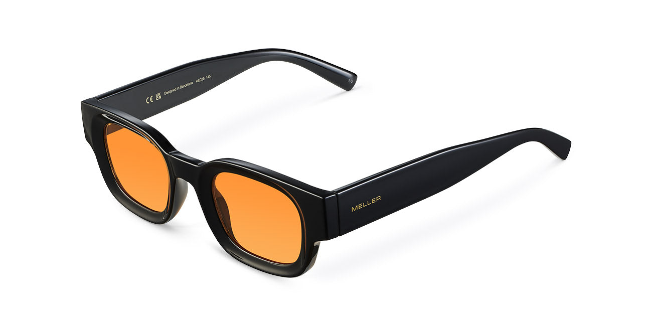 meller-gamal-black-orange-runde-statement-sonnenbrille-mit-boldem-rahmen-und-ora image 2