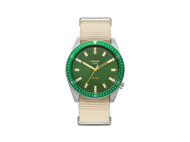 komono-ray-venture-nato-silver-green-armbanduhr image 1