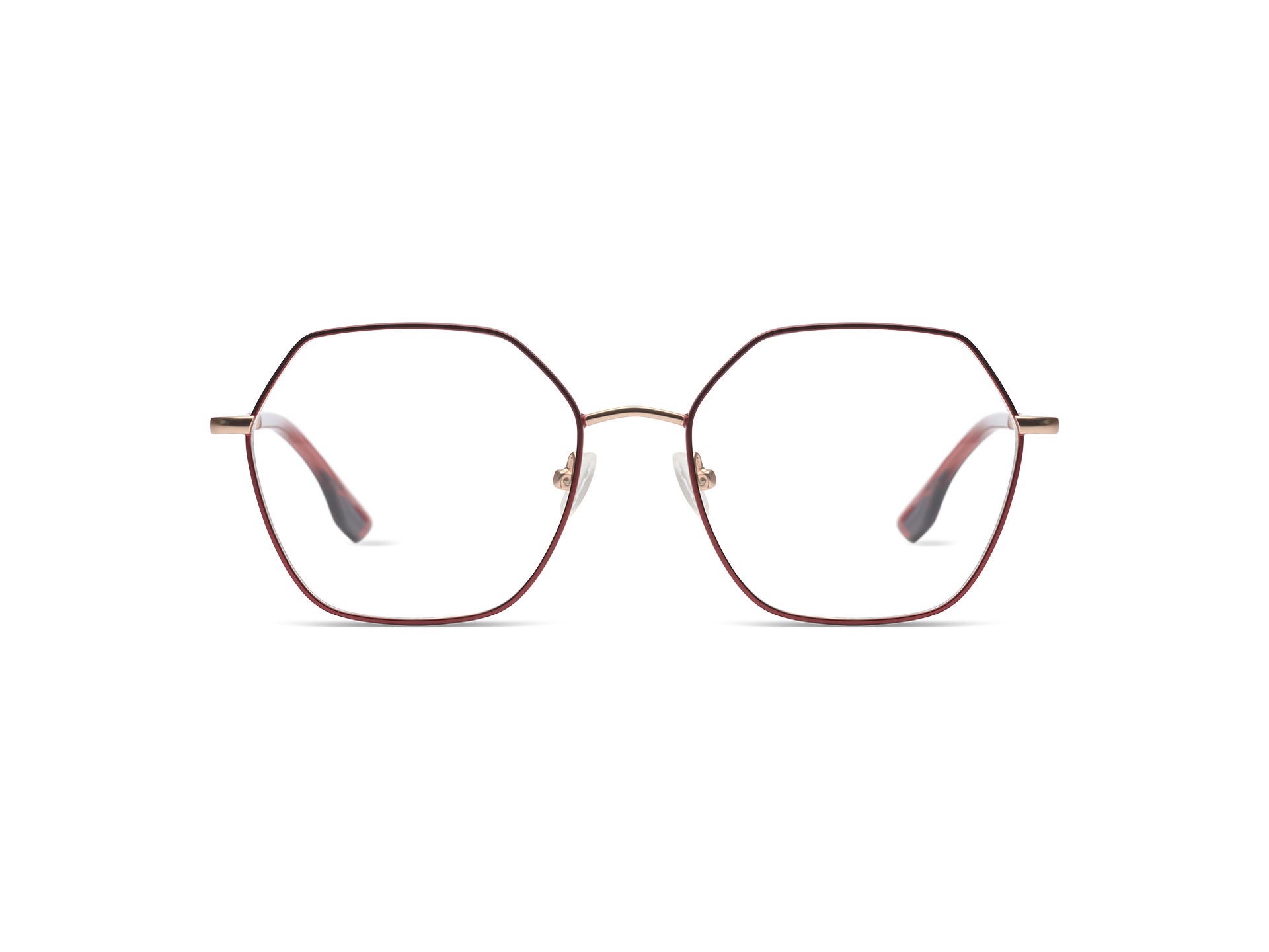 komono-nora-rose-gold-matte-maroon-fassungsbrille image 3