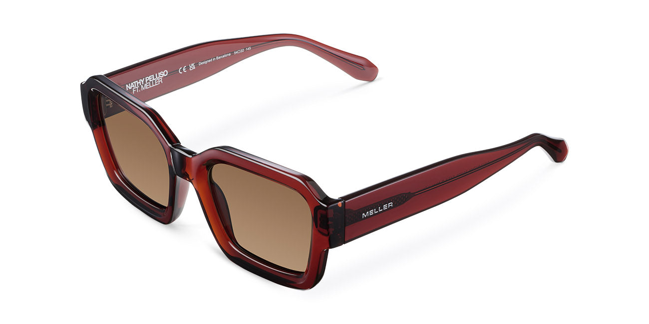 meller-nayah-maroon-kakao-sonnenbrille-von-den-70ern-inspirierte-eckige-oversize image 2