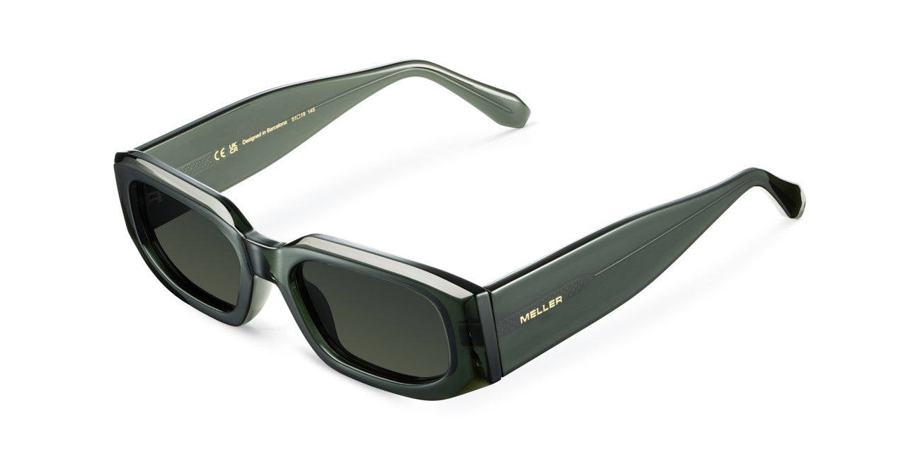 meller-kira-fog-olive-bio-sonnenbrille-mit-eckig-rechteckigem-gestell-und-abgesc image 2