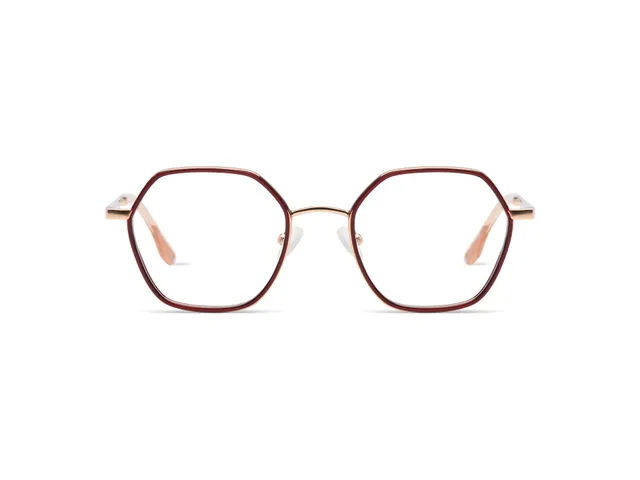 komono-nora-slims-burgundy-rose-gold-brille-schlanke-fassung-core-collection image 1