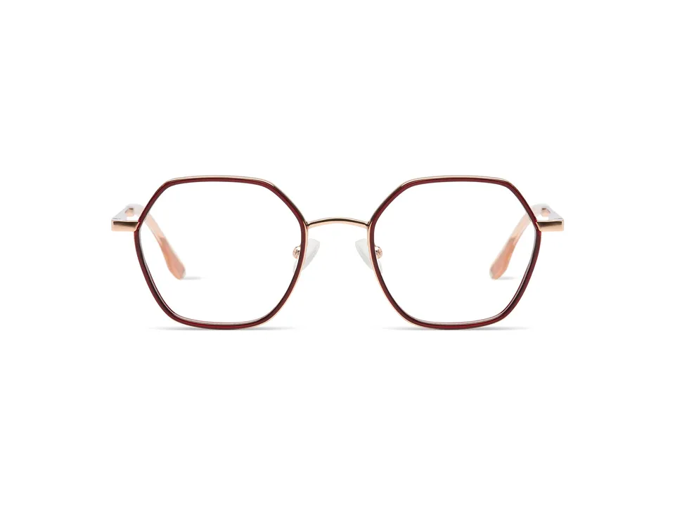 komono-nora-slims-burgundy-rose-gold-brille-schlanke-fassung-core-collection image 1
