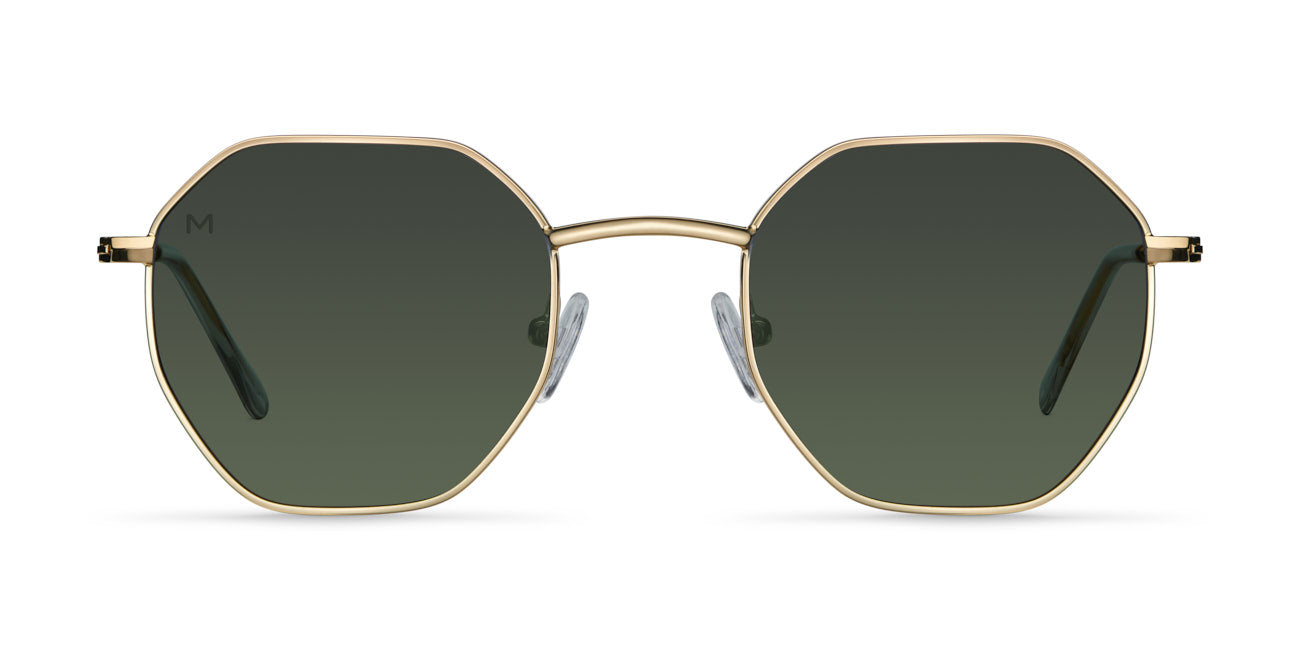 meller-endo-gold-olive-geometrische-metall-sonnenbrille image 1