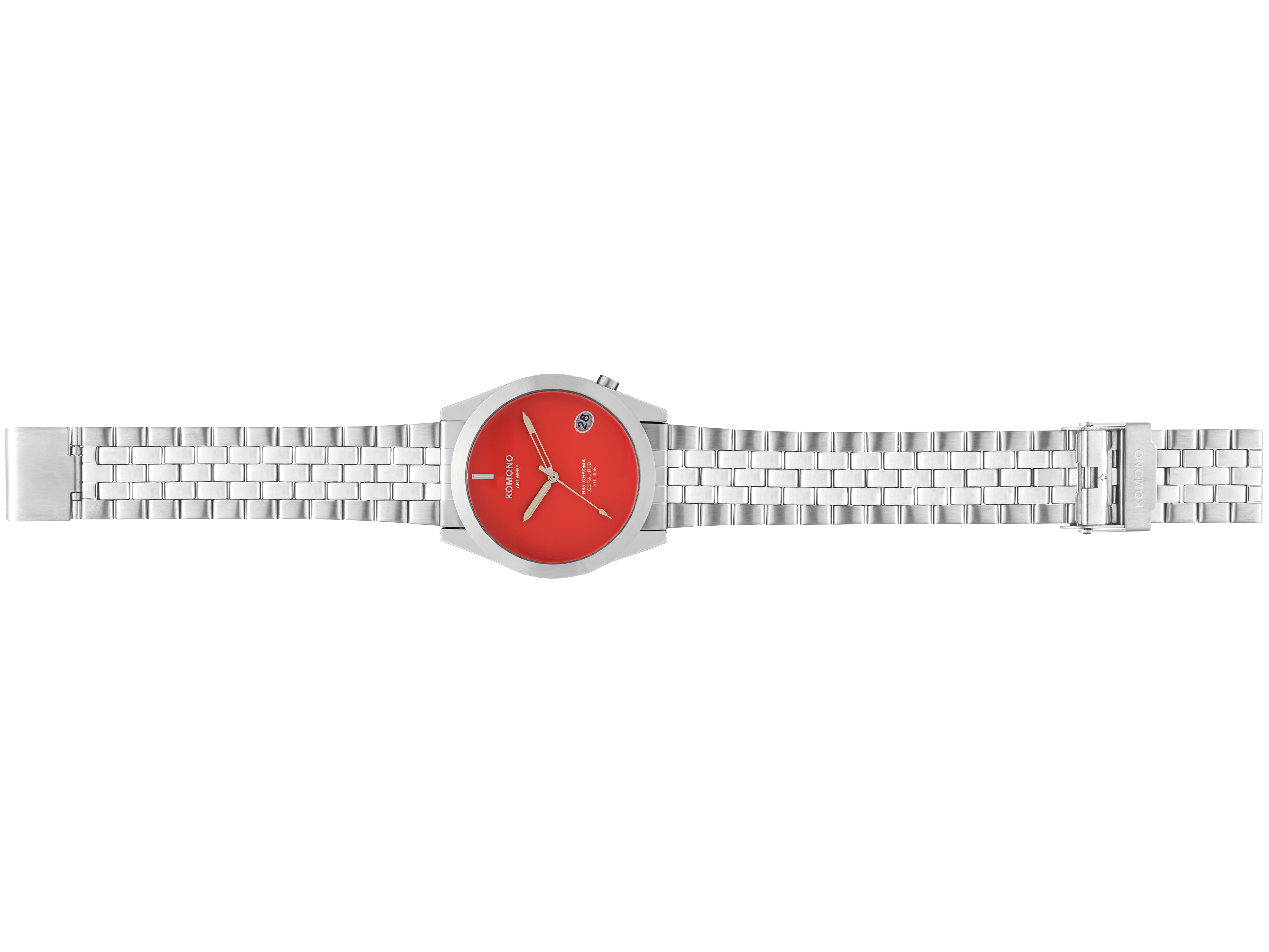 komono-ray-chroma-estate-silver-coral-uhr image 2