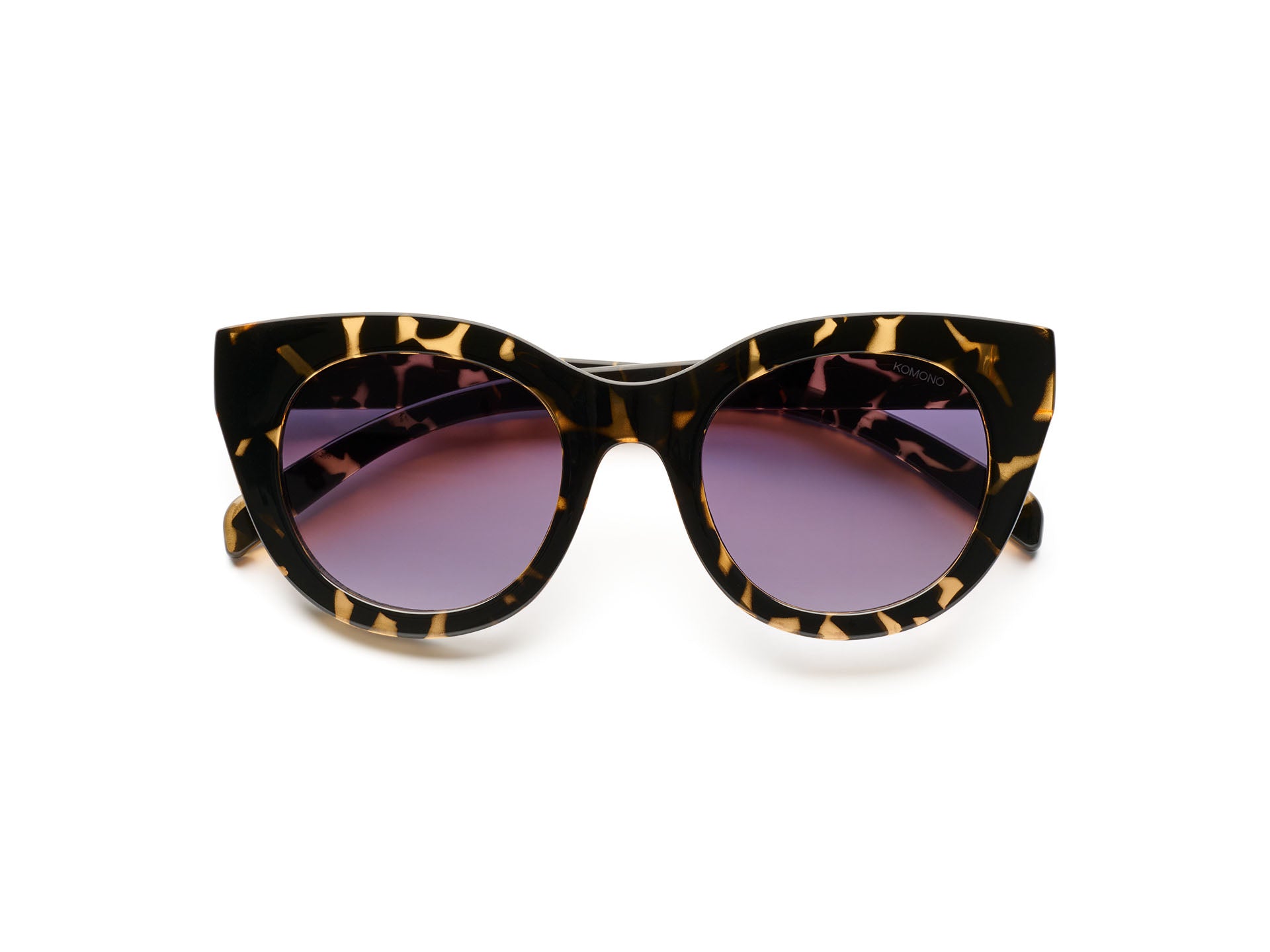 komono-louise-dark-tortoise-cateye-sonnenbrille-recyceltes-acetat image 1