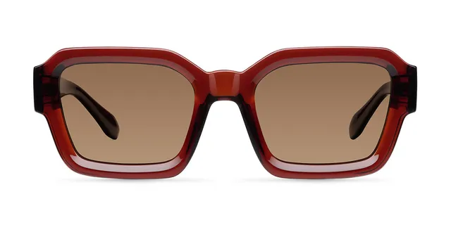 meller-nayah-maroon-kakao-sonnenbrille-von-den-70ern-inspirierte-eckige-oversize image 1