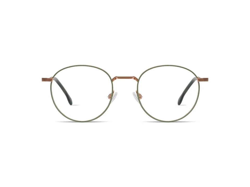 komono-rio-rose-gold-sage-titan-brillenfassung-im-panto-stil image 1
