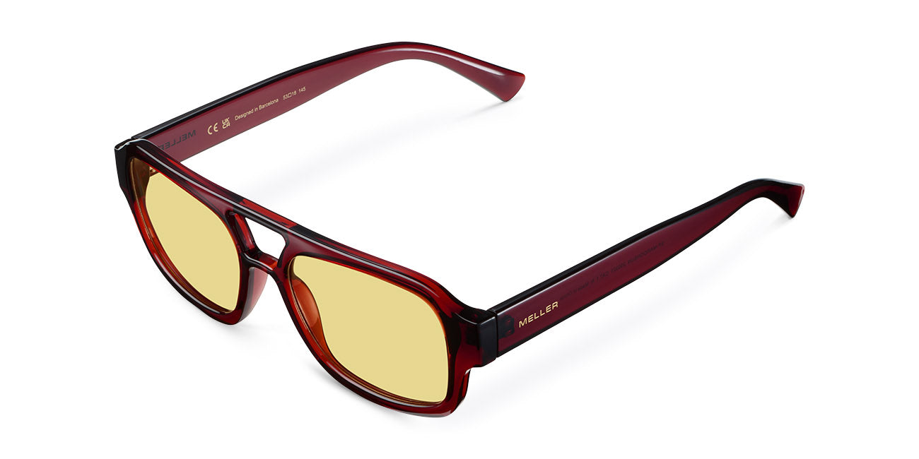 meller-shipo-maroon-yellow-oversize-aviator-sonnenbrille image 2