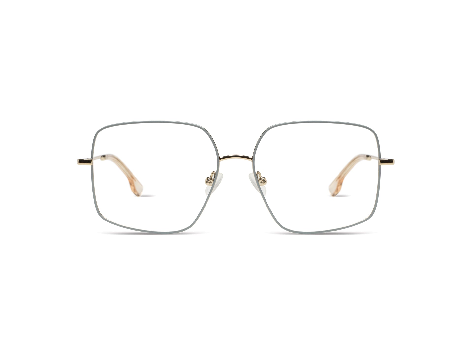 komono-amelia-babyblue-white-gold-glossy-quadratische-piloten-sonnenbrille-edels image 1