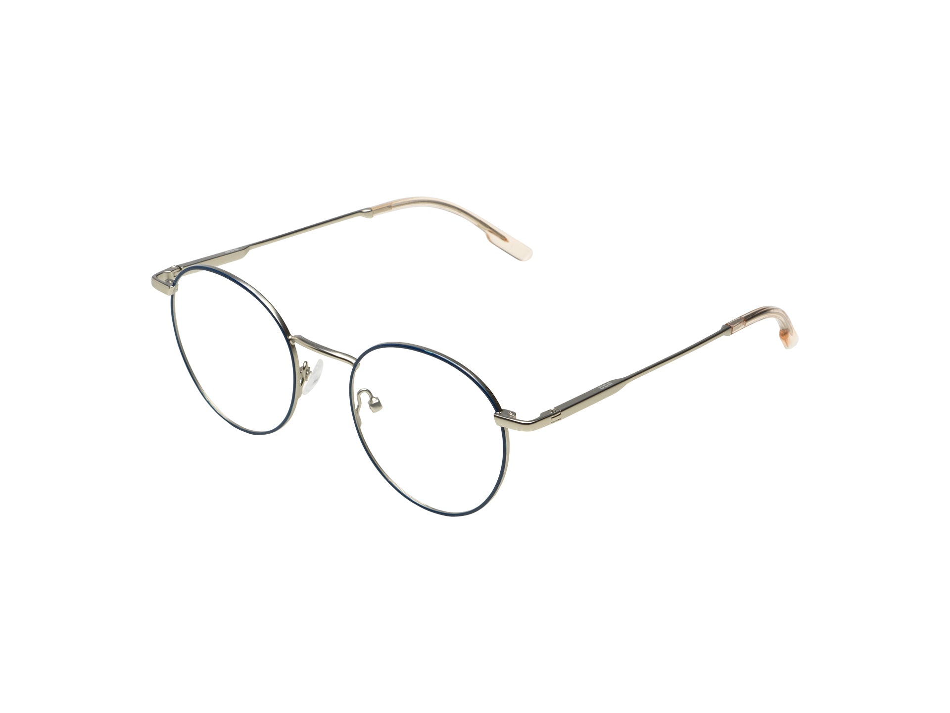 komono-pete-navy-silver-matte-sonnenbrille-rund-edelstahl-medium-fit image 2