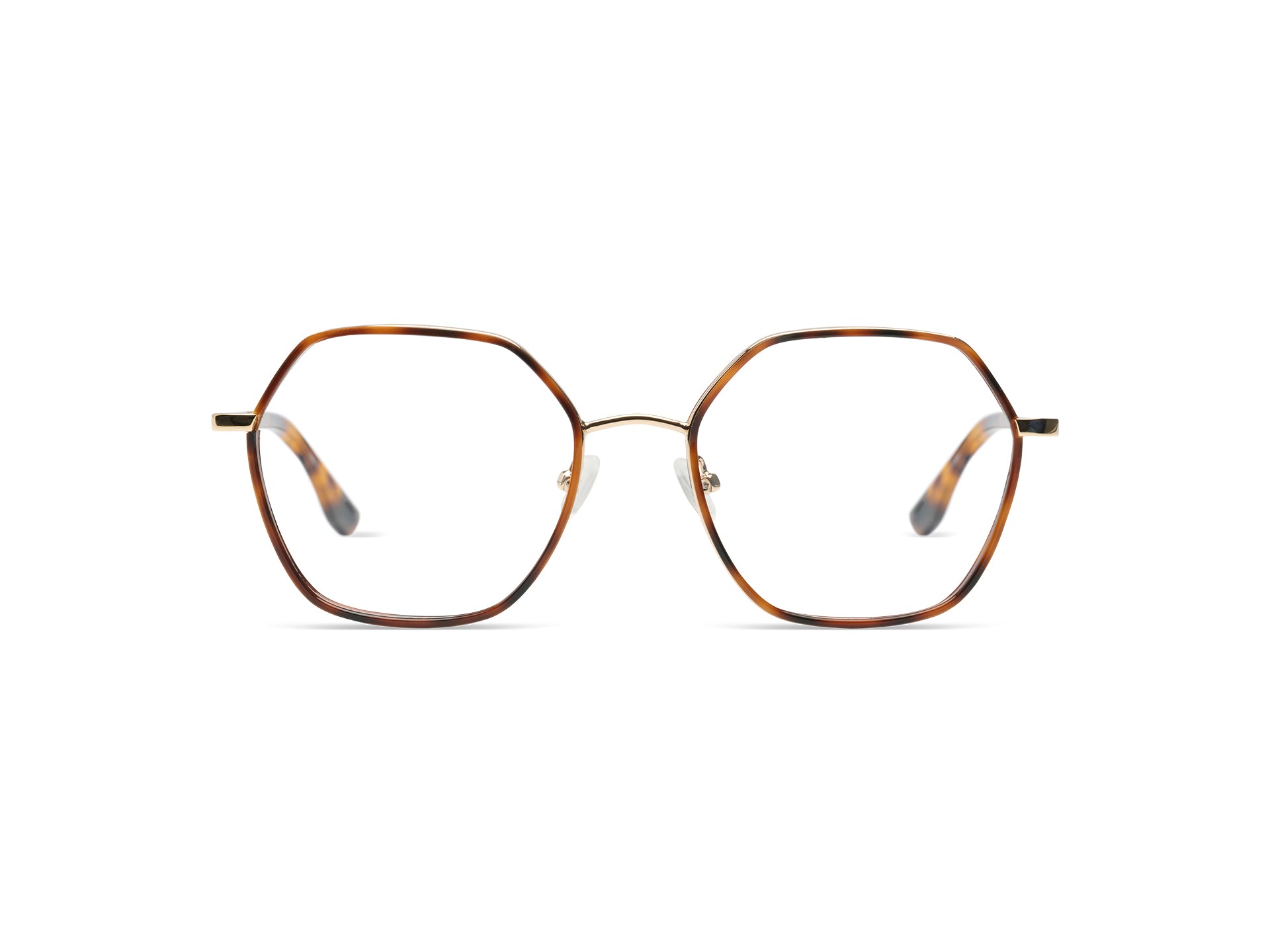 komono-nora-havana-white-gold-brillenfassung-edelstahl image 1