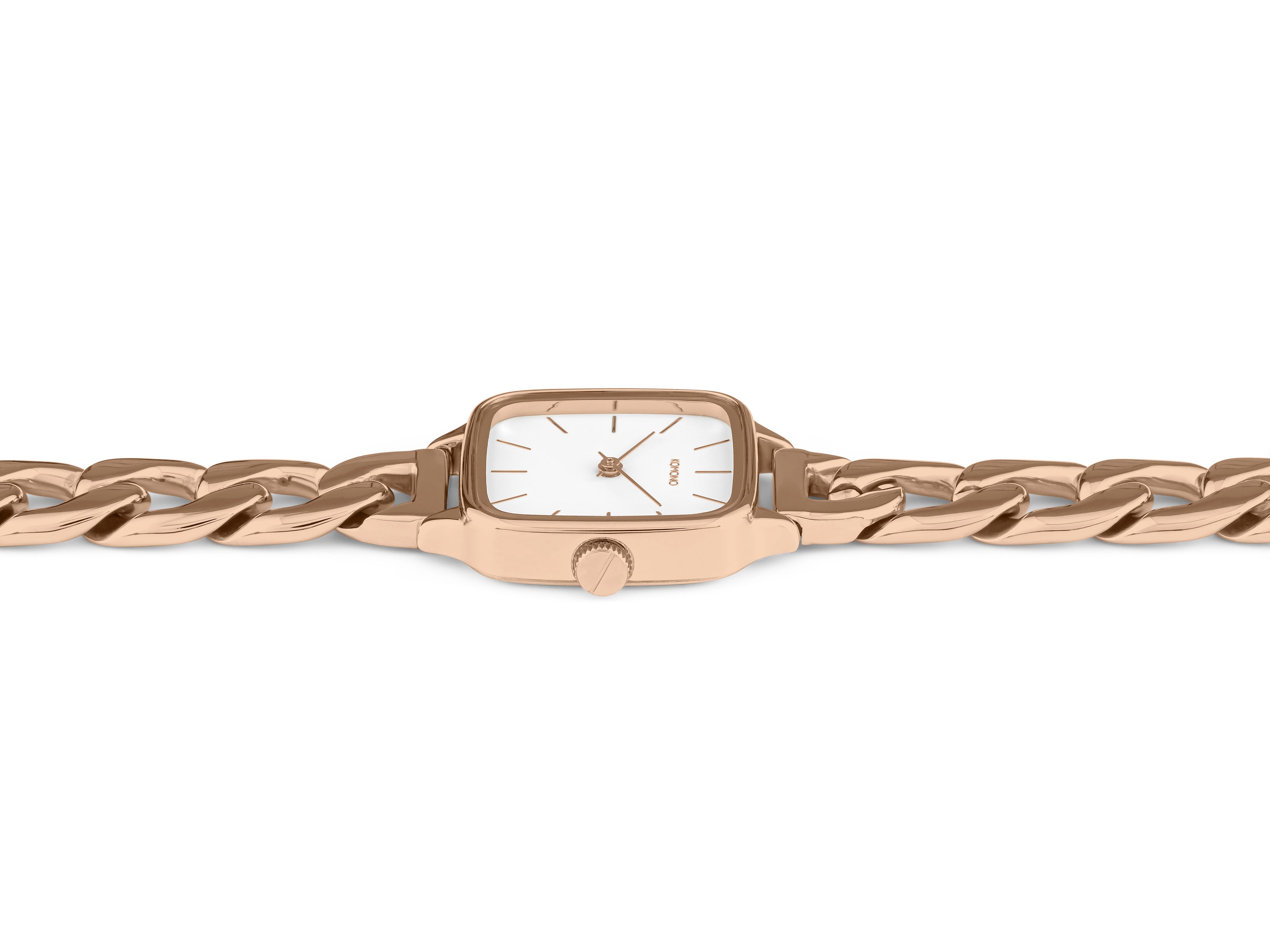 komono-kate-revolt-rose-gold-armbanduhr-edelstahl-mit-cable-muster image 2
