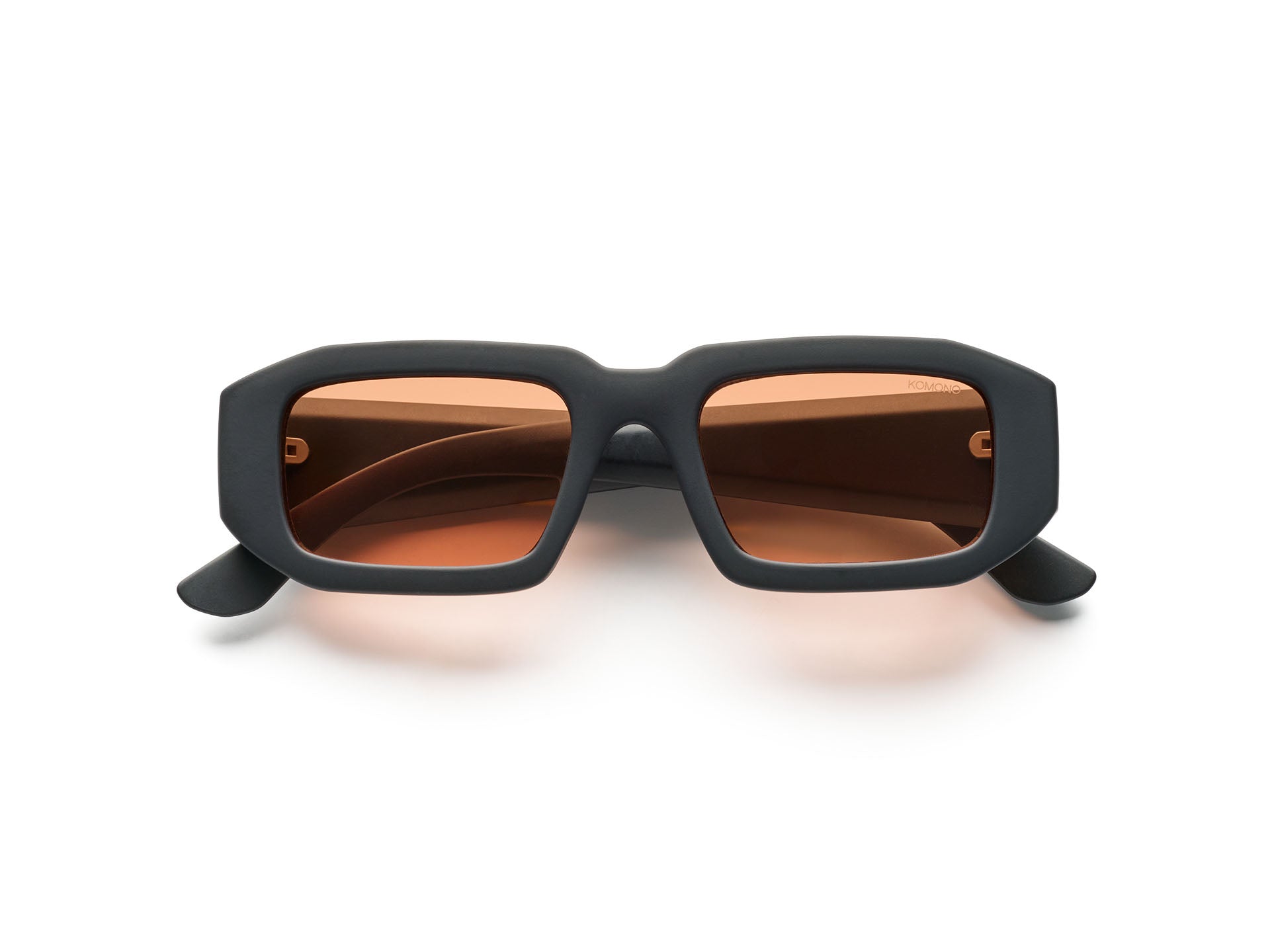 komono-blaze-carbon-sunset-sonnenbrille-rechteckig-transluzent-gelb-schwarz-100- image 1