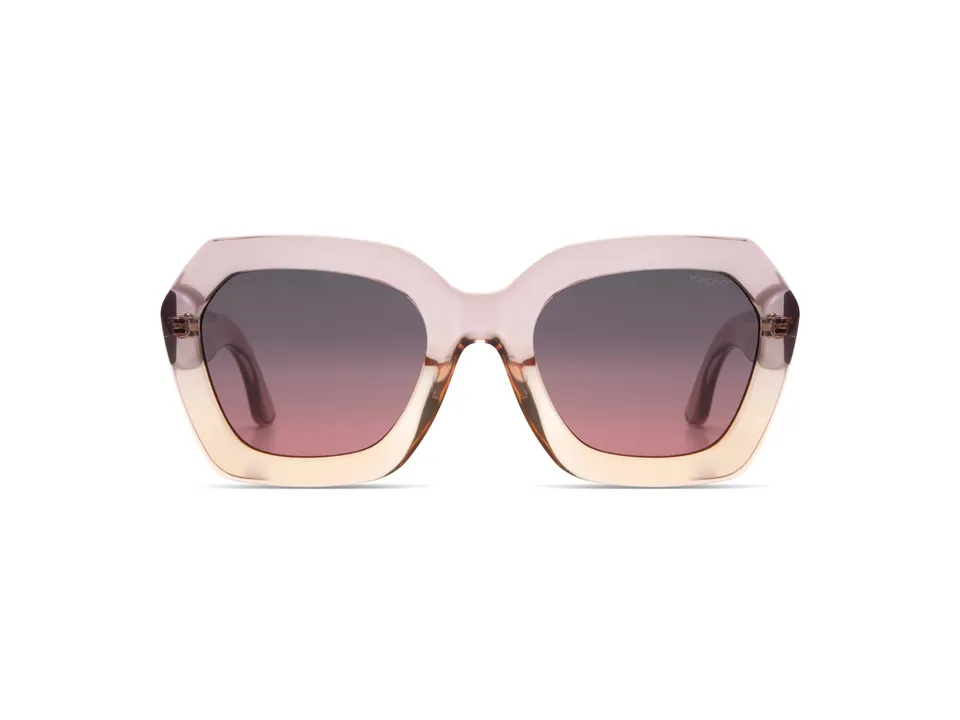 komono-gwen-blush-hexagonale-damen-sonnenbrille-mit-oversized-rahmen-bio-nylon-r image 1