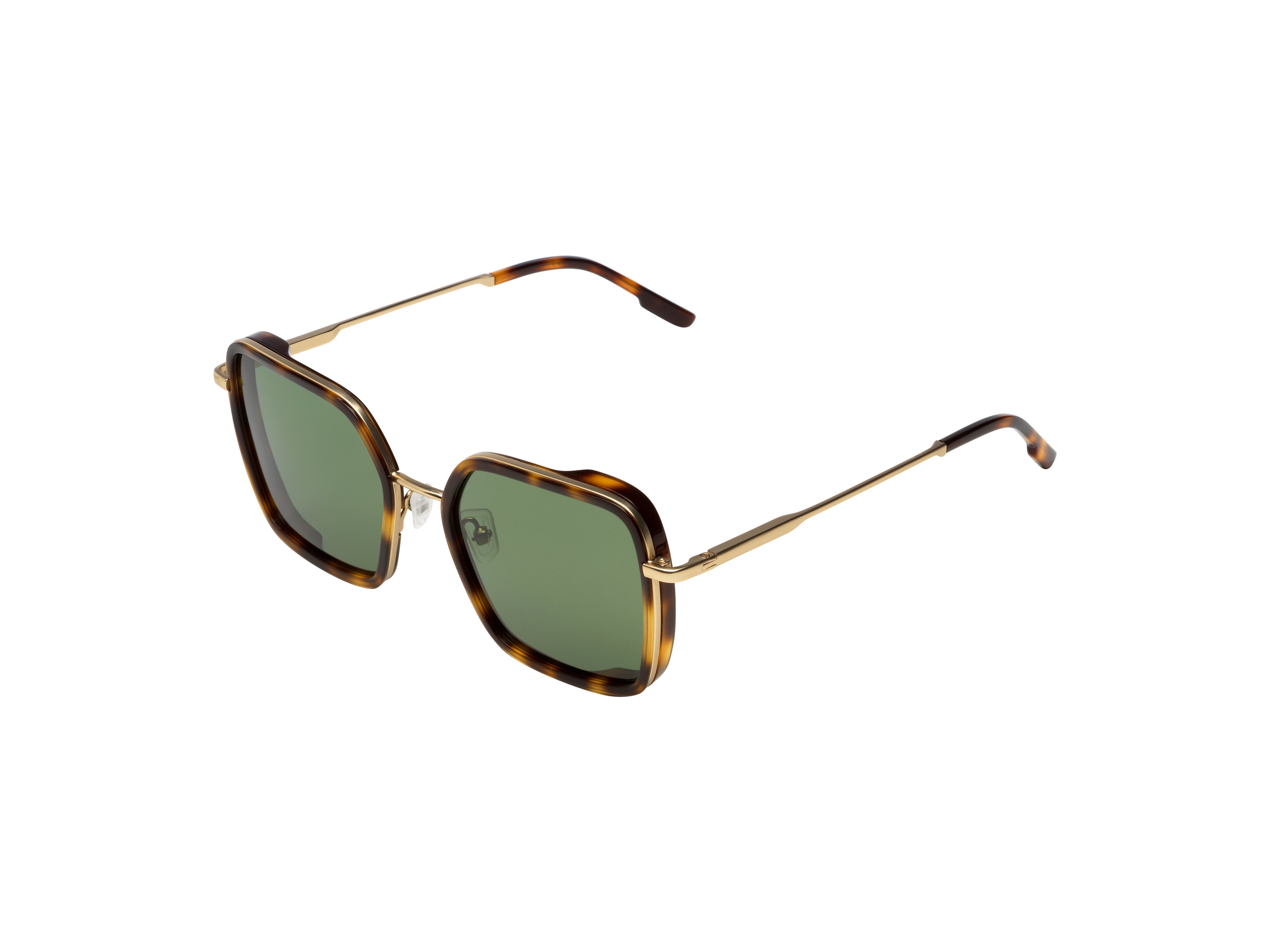 komono-audrey-sonnenbrille-white-gold-havana-stainless-steel-frame-acetate-detai image 2