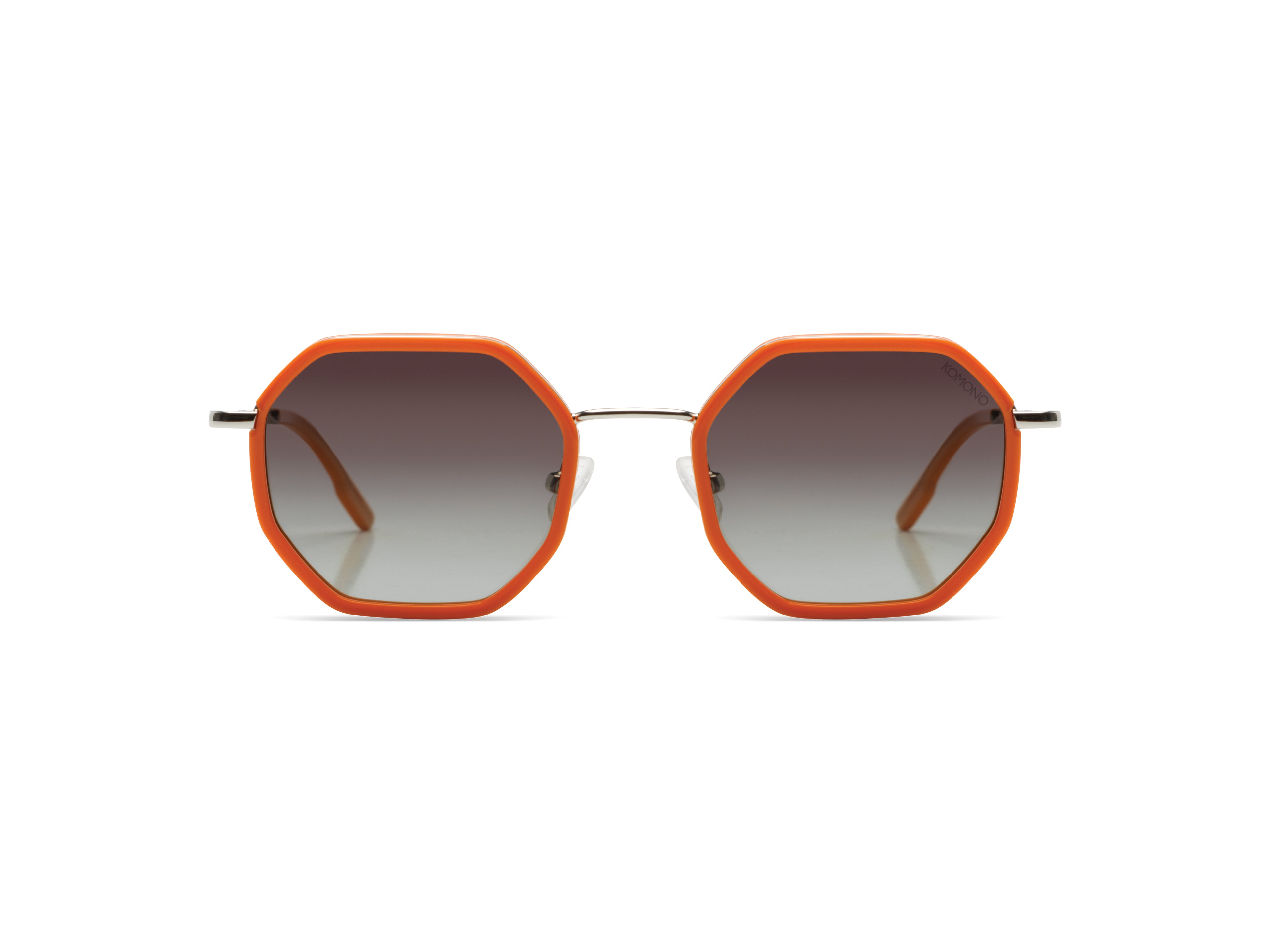 komono-baker-princeton-silver-sonnenbrille-achteckiges-edelstahlgestell-polarisi image 1