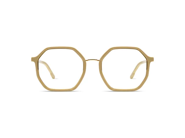 komono-idris-marshmallow-gold-sonnenbrille-oktogonal-oversized image 1