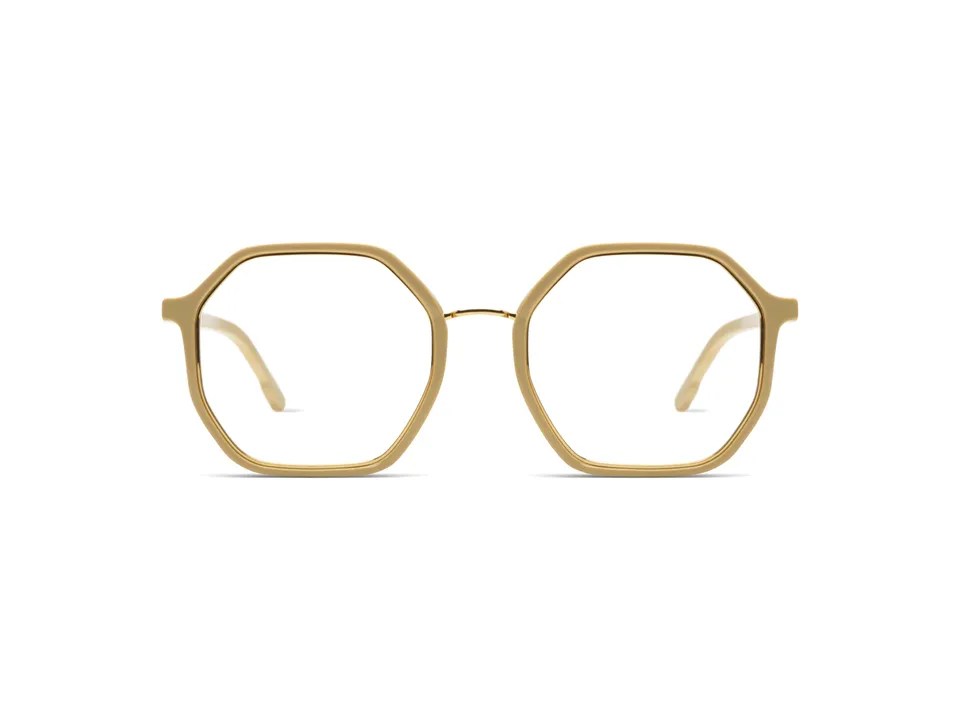 komono-idris-marshmallow-gold-sonnenbrille-oktogonal-oversized image 1