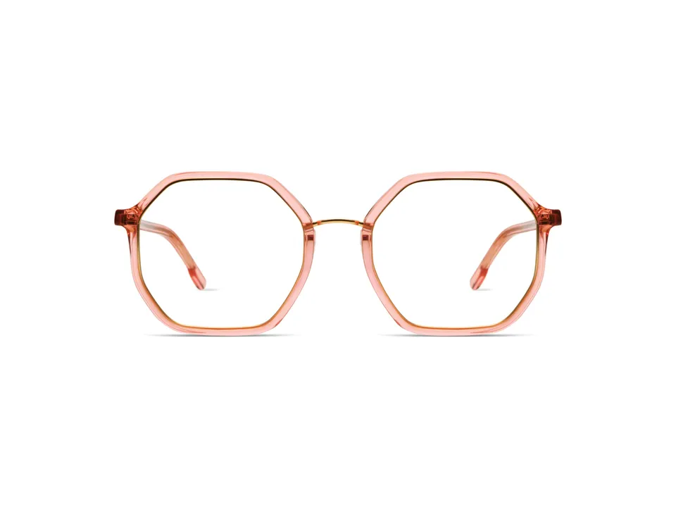 komono-idris-punch-rose-gold-matte-achteckige-damen-sonnenbrille-oversized-edels image 1