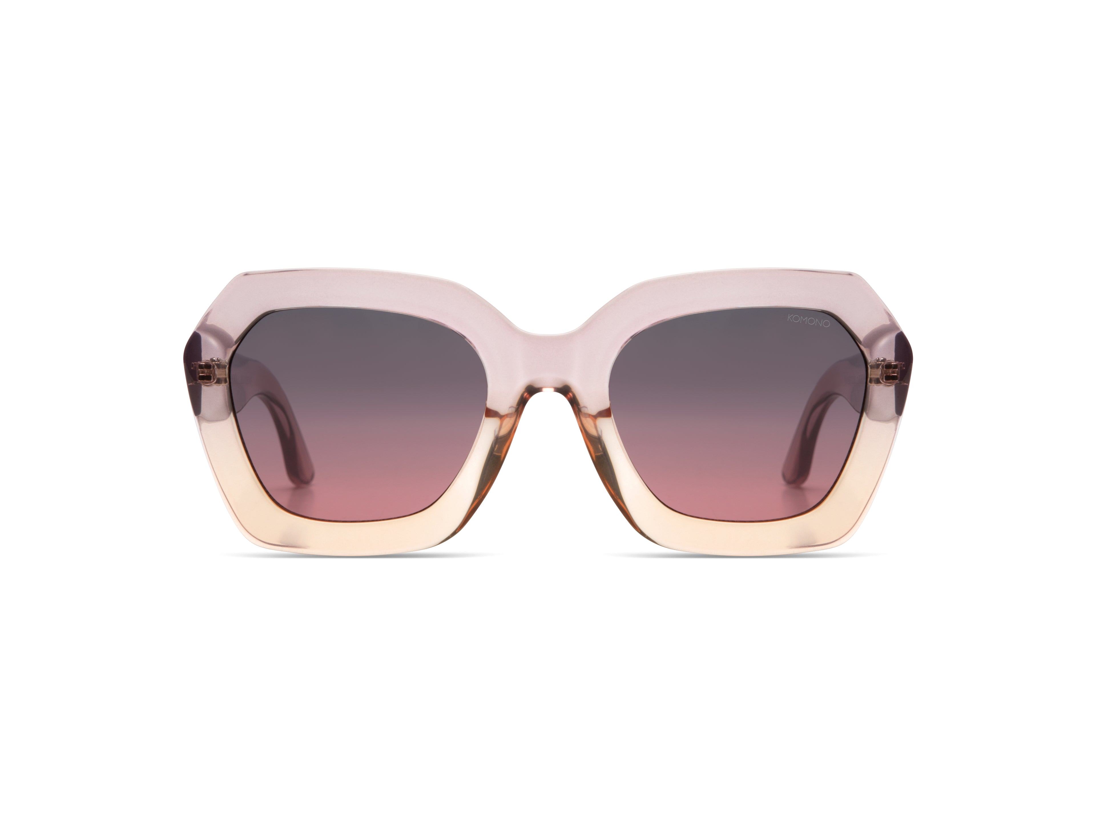 komono-gwen-blush-hexagonale-damen-sonnenbrille-mit-oversized-rahmen-bio-nylon-r image 1