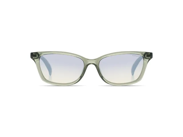 komono-gloria-thistle-green-schmale-unisex-sonnenbrille-mit-cat-eye-akzent image 1