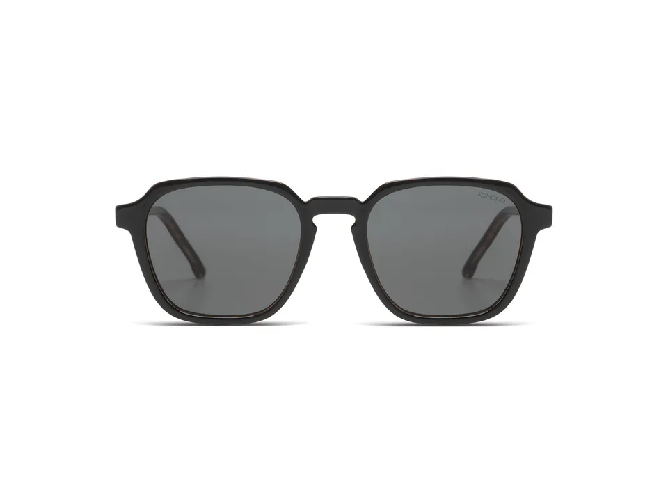 komono-matty-black-tortoise-elegante-rechteckige-bestseller-sonnenbrille-aus-bio image 1