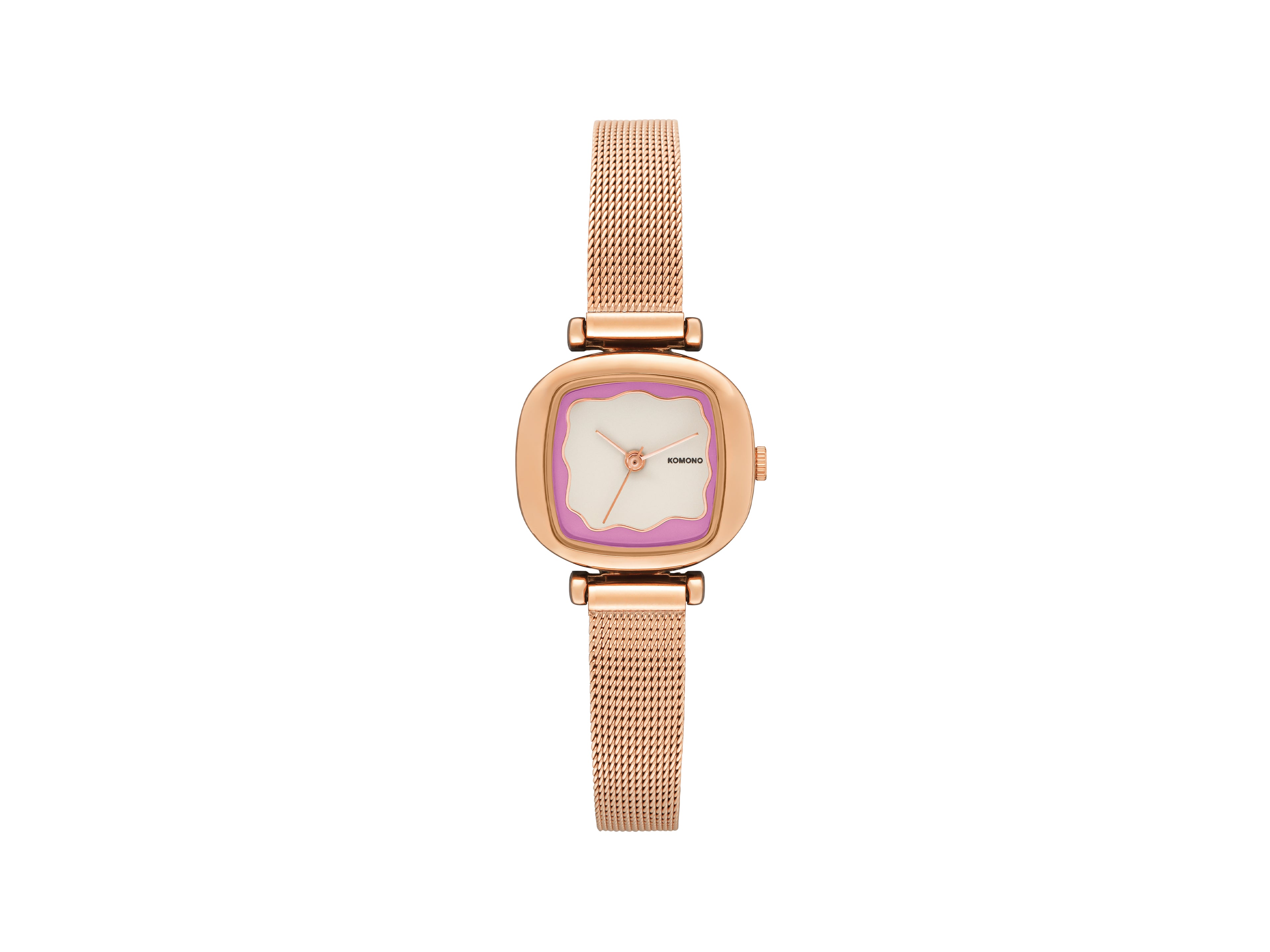 komono-moneypenny-armbanduhr-wave-royale-rose-gold-plum image 1