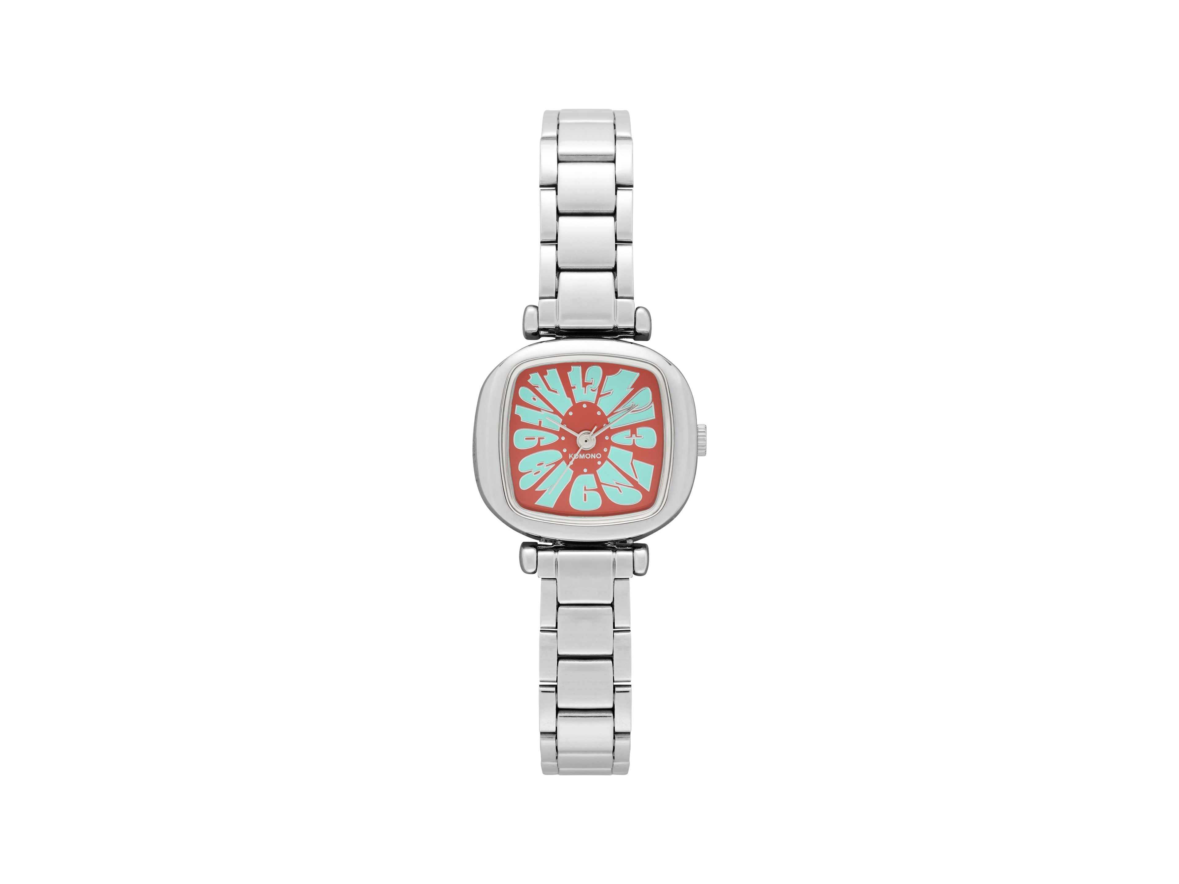 komono-moneypenny-flower-tire-teal-red-damenuhr image 1