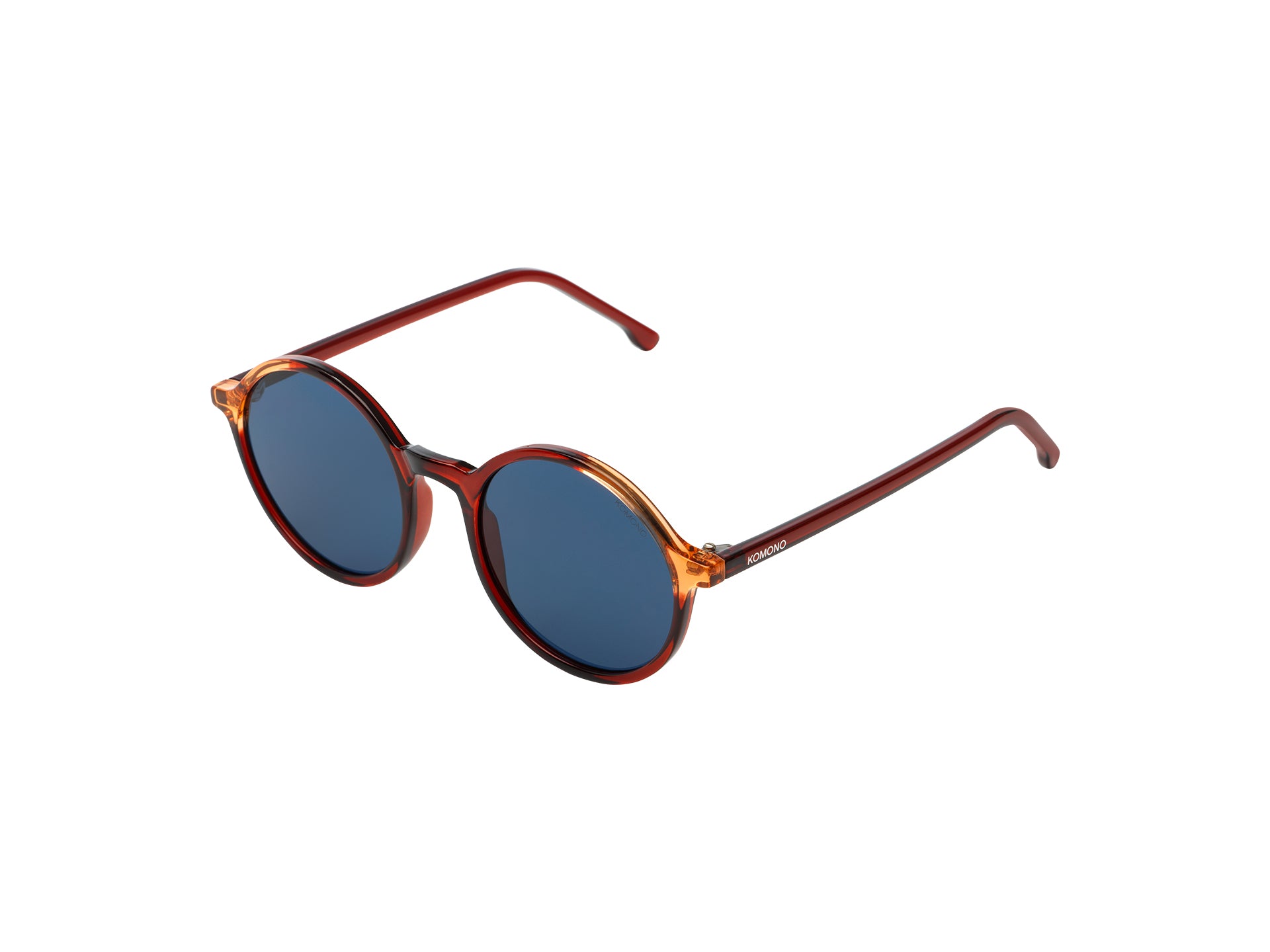 komono-madison-burgundy-coral-runde-sonnenbrille-aus-bio-nylon image 3