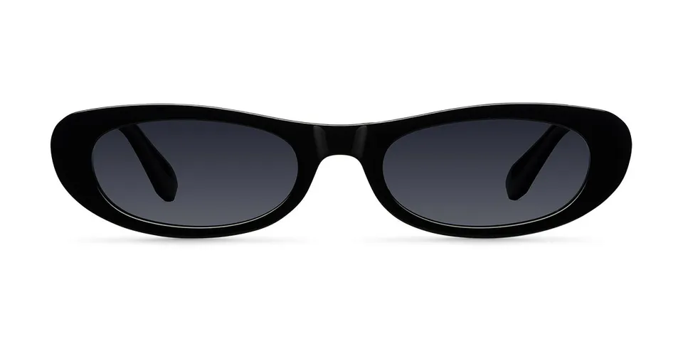 meller-malaika-all-black-bio-sonnenbrille-mit-flach-ovalem-cat-eye-design image 1