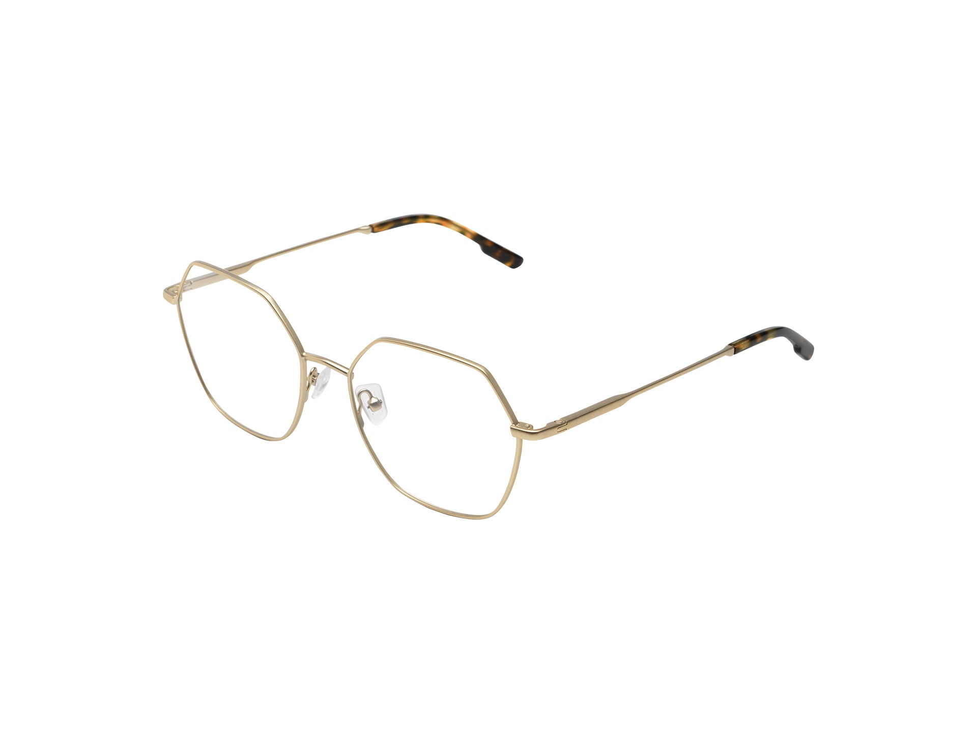komono-nora-white-gold-hexagonale-edelstahl-sonnenbrille image 2
