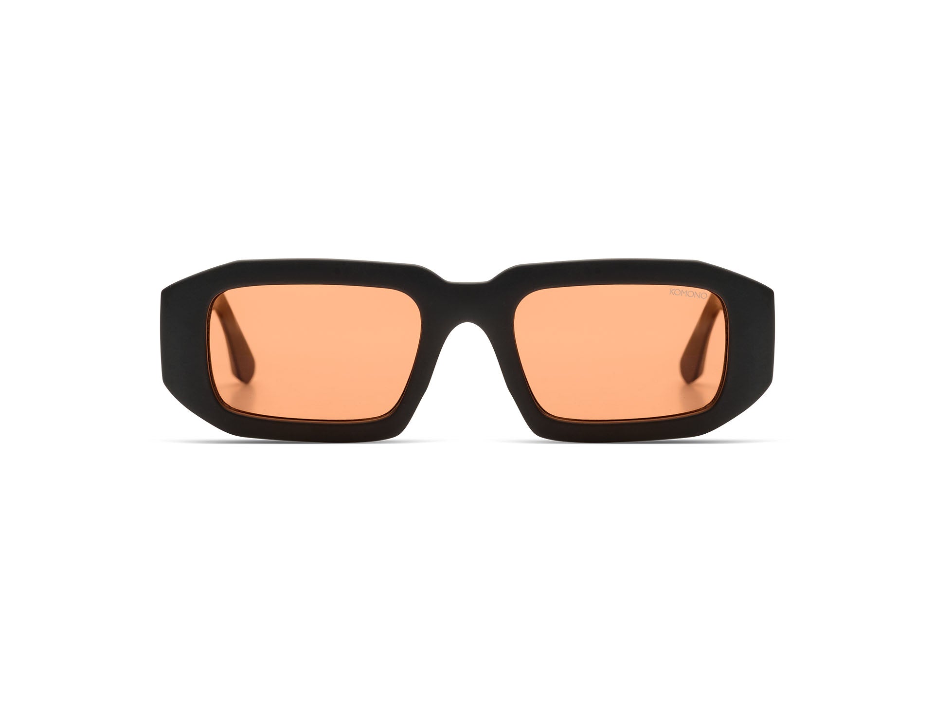 komono-blaze-carbon-sunset-sonnenbrille-rechteckig-transluzent-gelb-schwarz-100- image 2