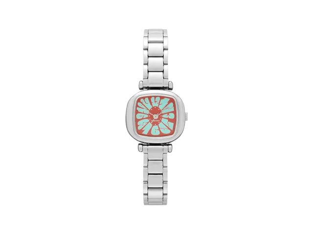 komono-moneypenny-flower-tire-teal-red-damenuhr image 1