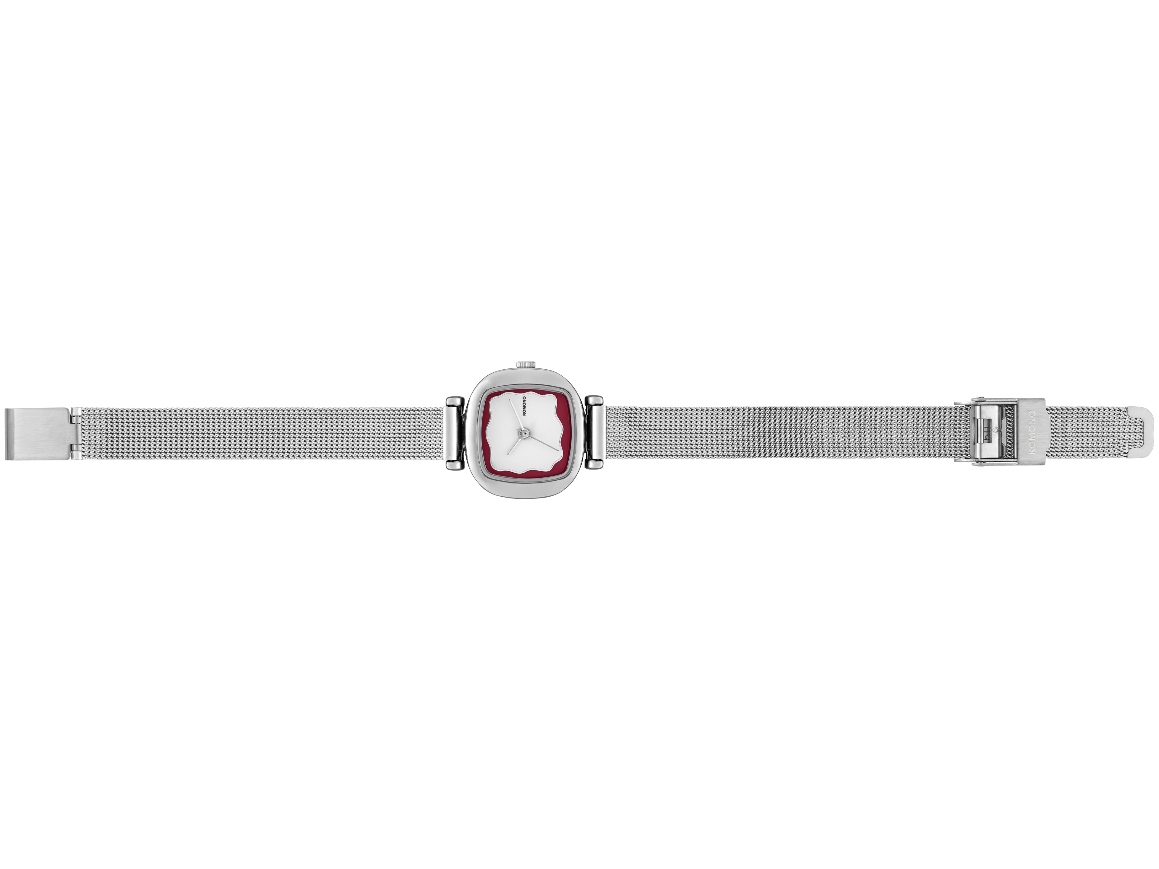 komono-moneypenny-wave-royale-silver-maroon-damenuhr-mit-wellenmuster-zifferblat image 3