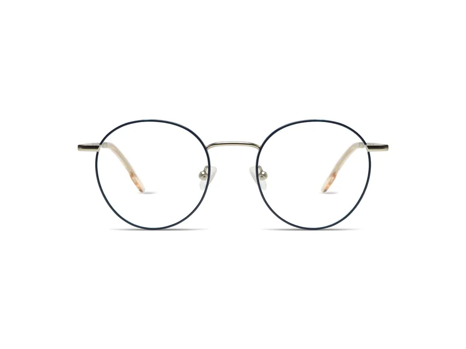 komono-pete-navy-silver-matte-sonnenbrille-rund-edelstahl-medium-fit image 1
