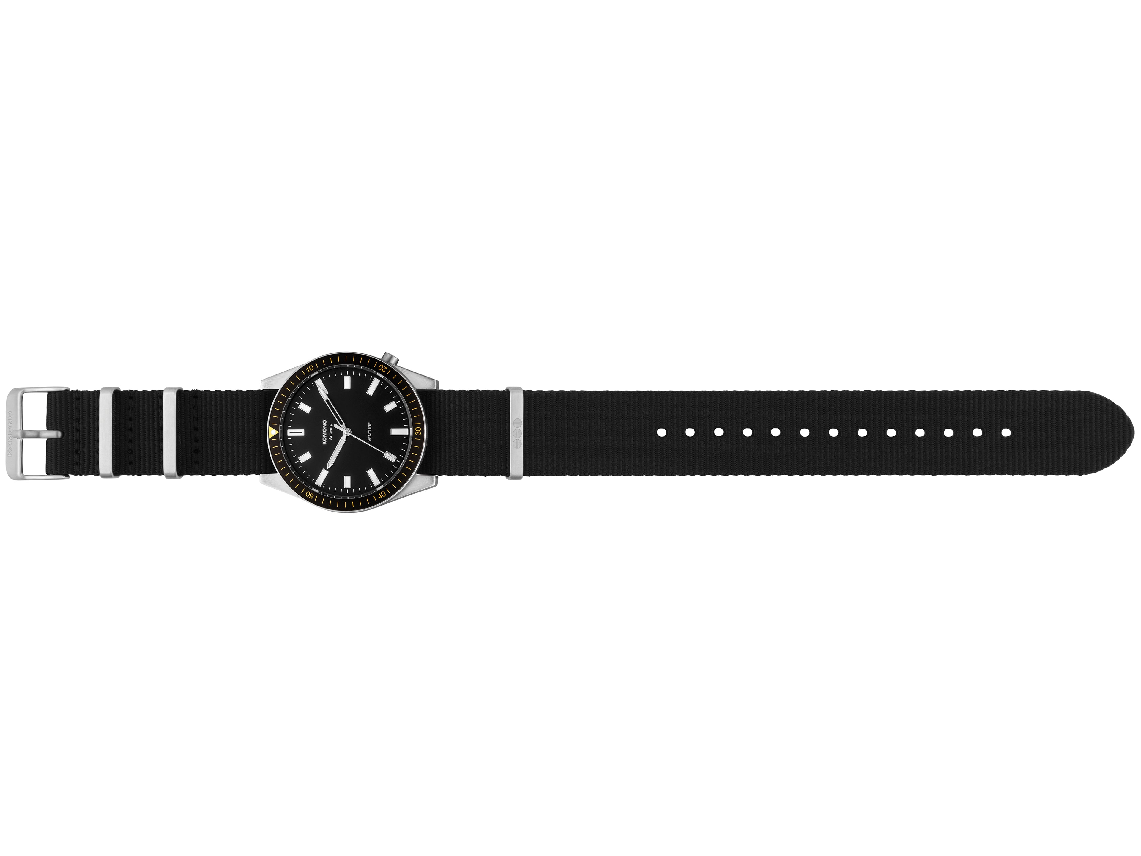 komono-ray-venture-nato-silver-black-armbanduhr image 2