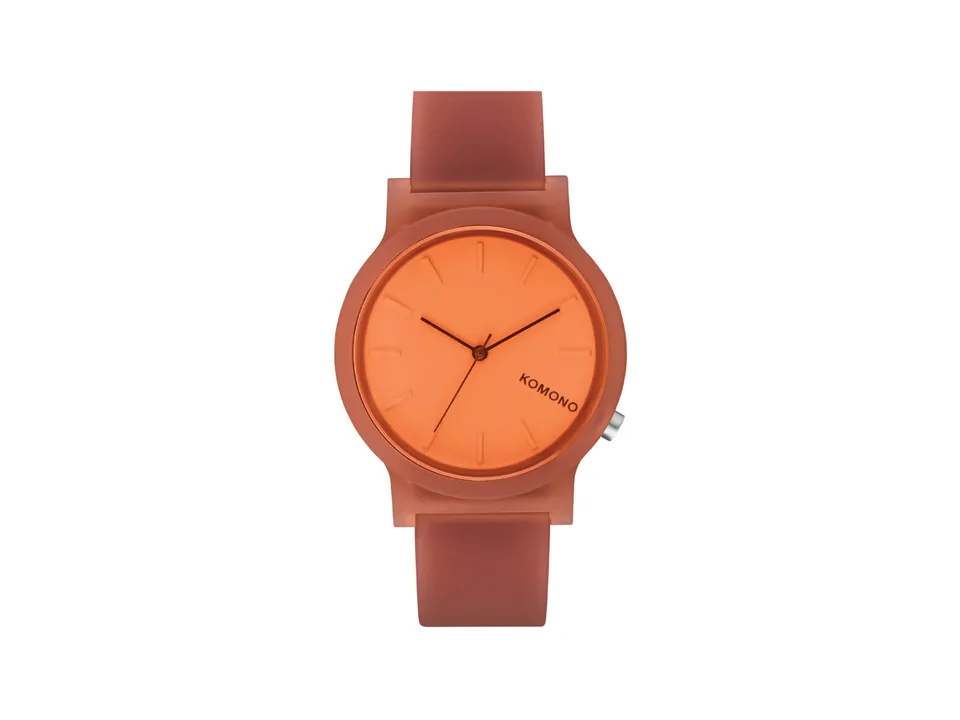 komono-mono-rosewood-uhr-mit-silikonarmband-rot-braun image 1